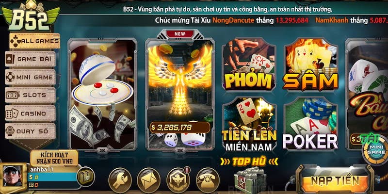 Khám phá các game nổi bật của nhà cái